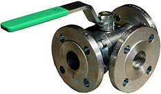 Three-Way Ball Valve KM 9307. X01 ball L or T PN16 - 100